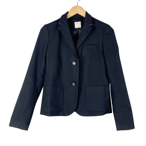 Gap The Academy Blazer Women's Size 4 Black Stretch Schoolboy Preppy Academia - Picture 1 of 7